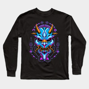 oni mask samurai Long Sleeve T-Shirt